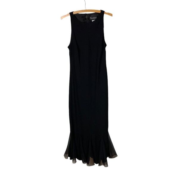 S.L. Fashions Dresses & Skirts - S.L.Fashions Black Mermaid Maxi Tank Dress -Size 14